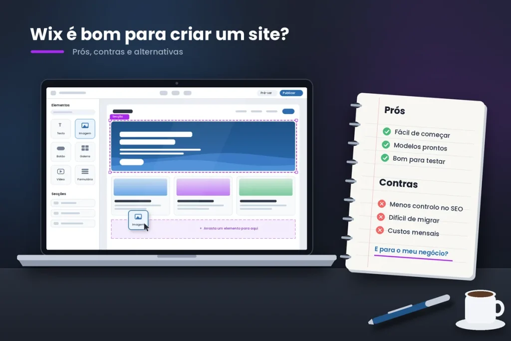 Prós e contras de um editor de sites para criar um site